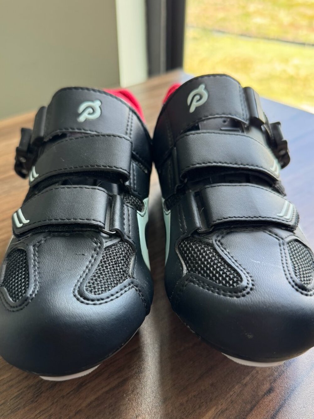 Peloton Cycling Shoes Black Red Clip-In Bike Shoes EU 37 US 6.5 Women